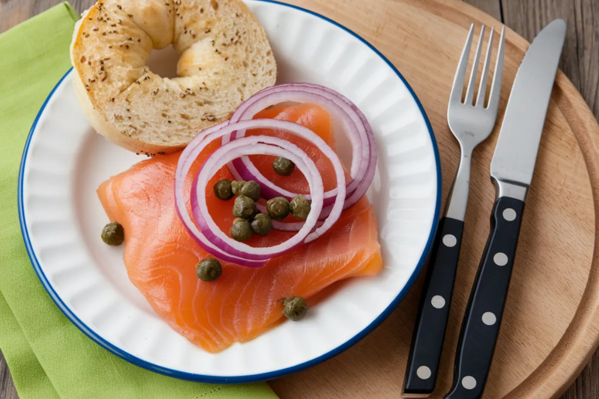 Plate of smoked salmon garnished with herbs and lemon, highlighting its health benefits and nutritional value