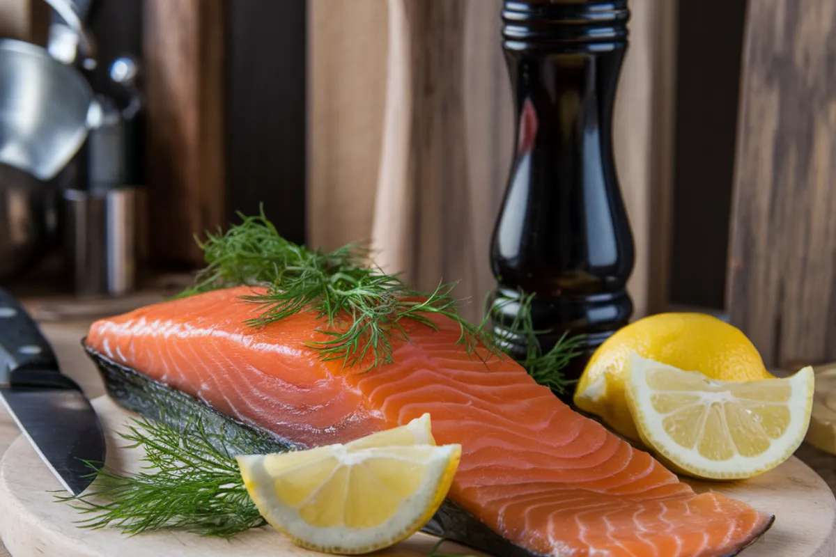 Plate of smoked salmon garnished with herbs and lemon, highlighting its health benefits and nutritional value