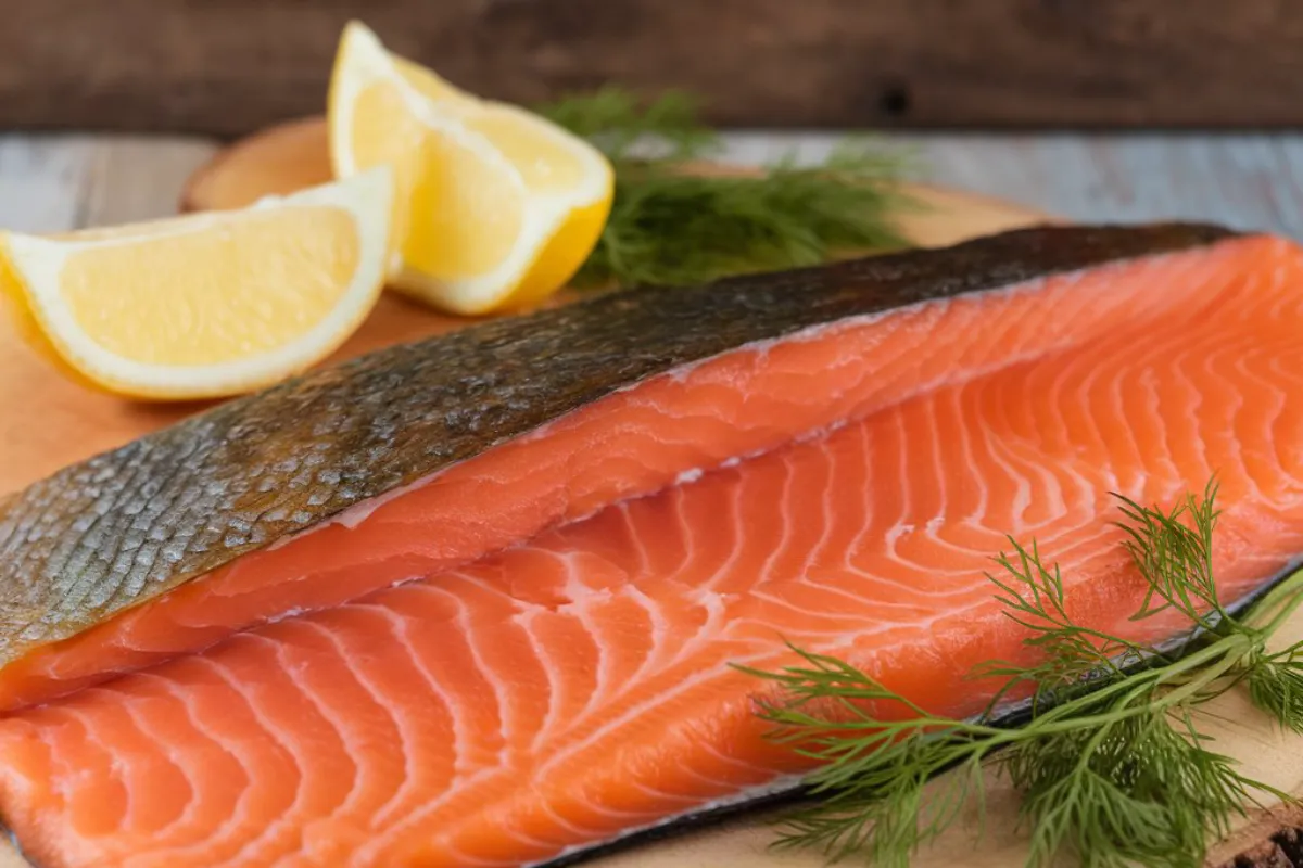 Plate of smoked salmon garnished with herbs and lemon, highlighting its health benefits and nutritional value